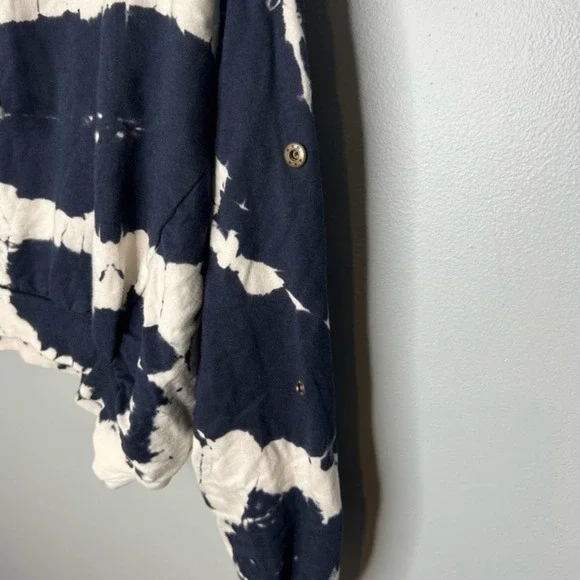 Young Fabulous Broke Blue Safari Tie Dye Hoodie Crop Sweatshirt Small / medium - Picture 4 of 10